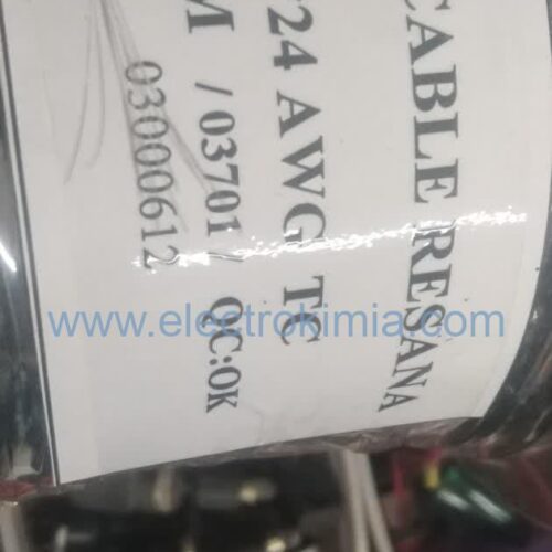 سیم AWG 24 قلع اندود ۱۲ رشته مشکی حلقه ای ۳۰۰ متری